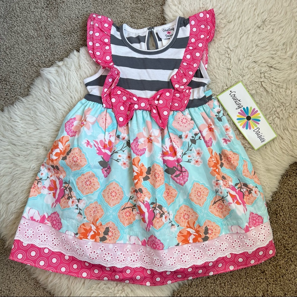 NWT Counting Daisies Sleeveless Dress | 3T